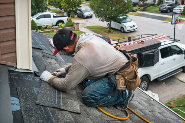 Professional Roofing technician working in Sandy Lake, PA